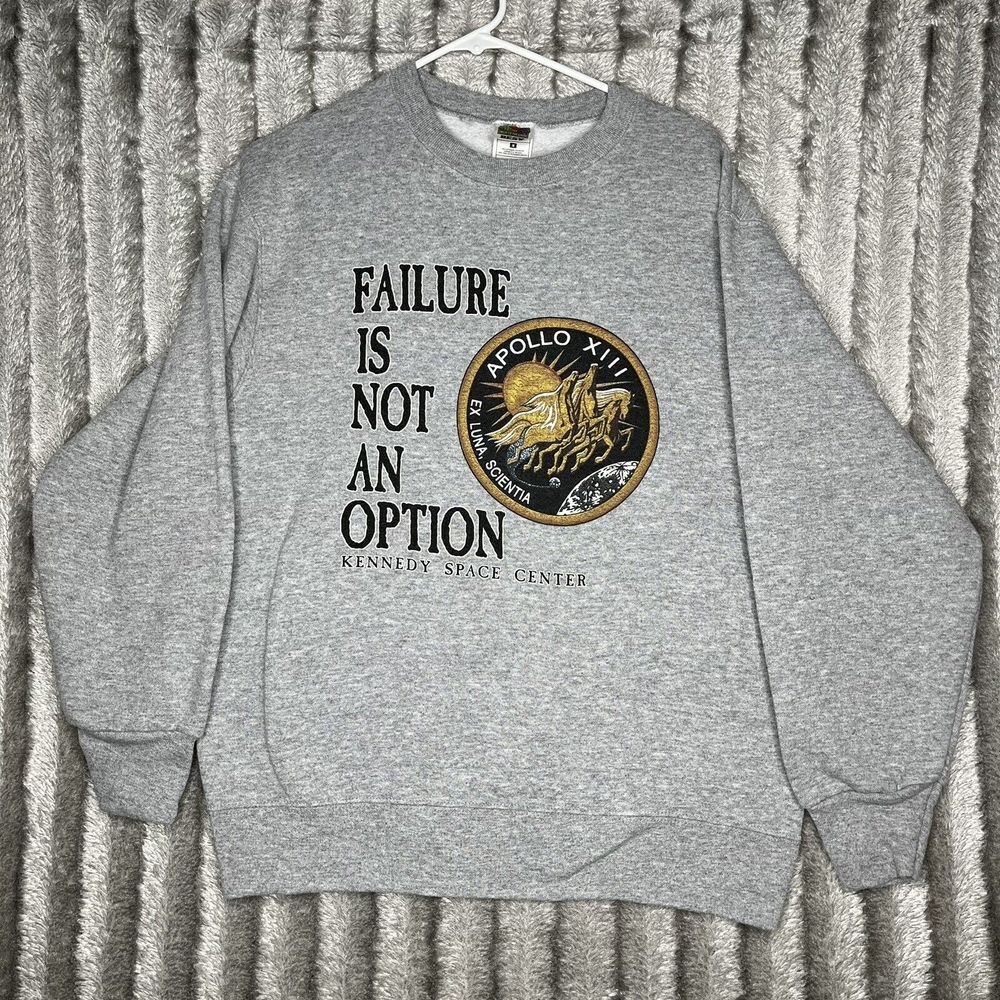 Kennedy Space Center Pullover Crewneck Sweatshirt Fruit Of The Loom M‎ Gray